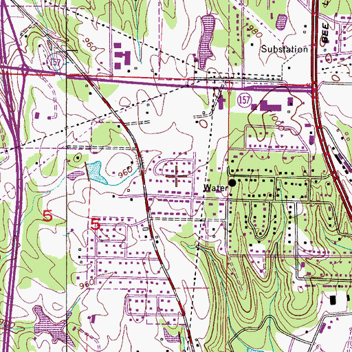 Topographic Map of Terrace Heights, AL