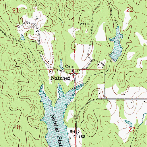 Topographic Map of New Hope Cemetery, AL