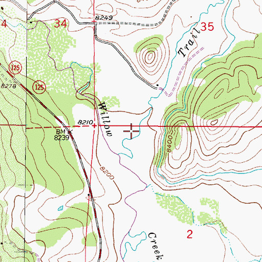 Topographic Map of Trail Creek, CO