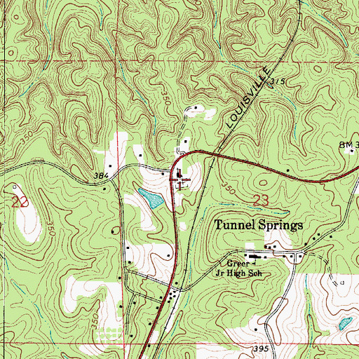 Topographic Map of Philadelphia Cemetery, AL