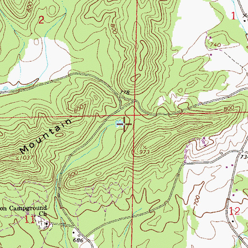 Topographic Map of Dockage Mine, AL