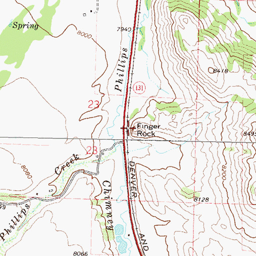 Topographic Map of Finger Rock, CO