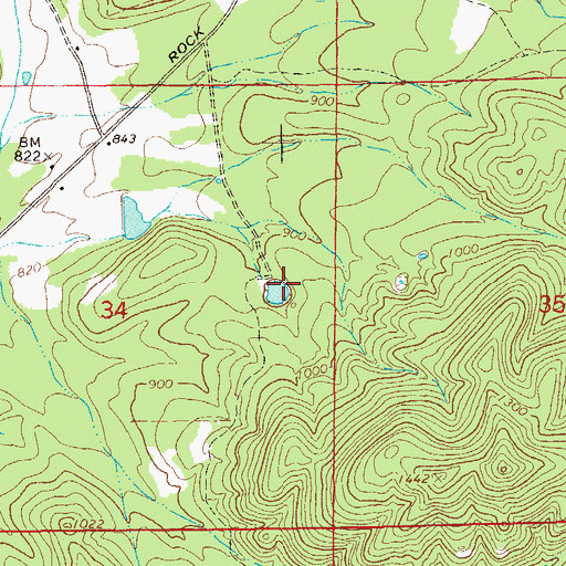 Topographic Map of Monahan Mine, AL