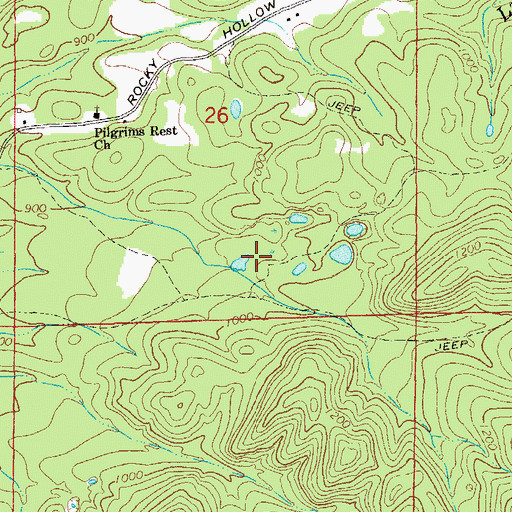 Topographic Map of New Dykes Cut Mine, AL