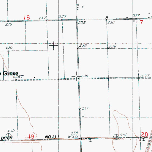 Topographic Map of Blackwater Church (historical), AR