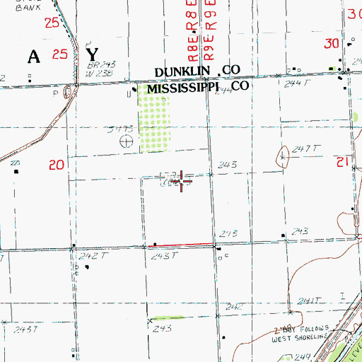 Topographic Map of Boxelder Church (historical), AR