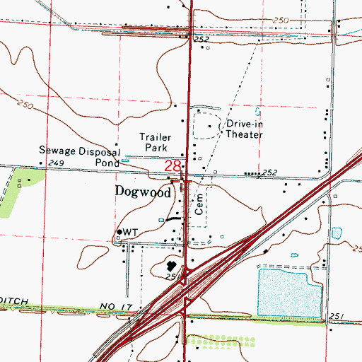 Topographic Map of Dogwood Church (historical), AR