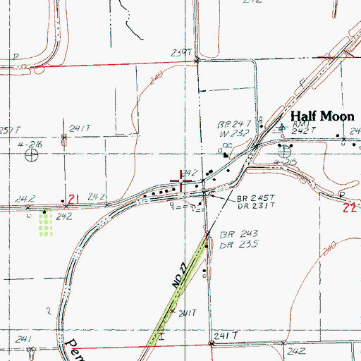 Topographic Map of Half Moon School (historical), AR