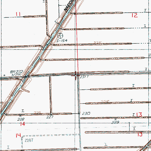 Topographic Map of Hodges Store (historical), AR