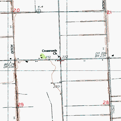 Topographic Map of Lowden School (historical), AR