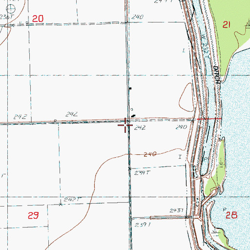 Topographic Map of New Hope School (historical), AR