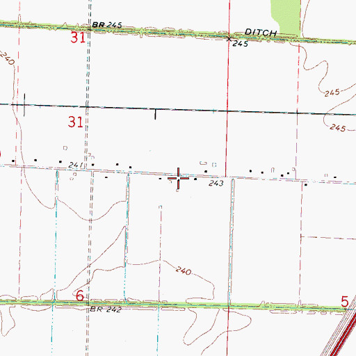 Topographic Map of Shady Lane School (historical), AR