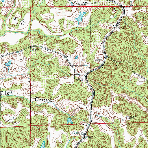 Topographic Map of Antioch School (historical), AR
