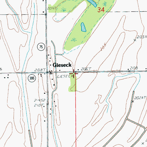 Topographic Map of Lansing Grove School (historical), AR