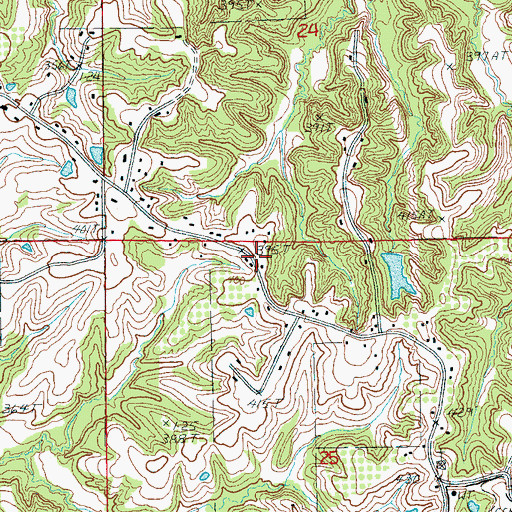 Topographic Map of New Hope School (historical), AR