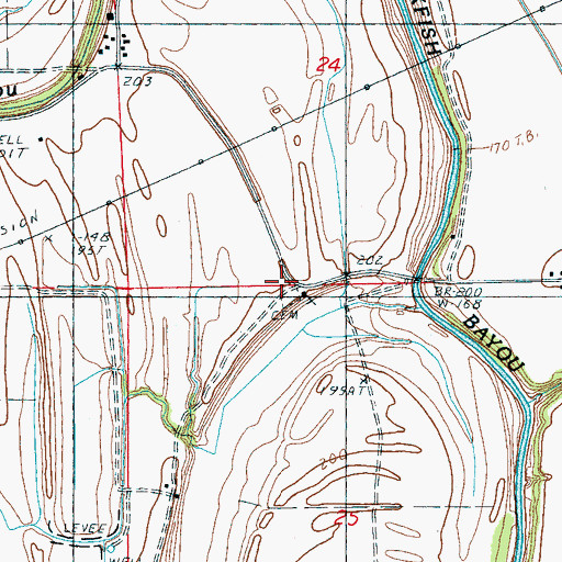 Topographic Map of Blackfish School (historical), AR