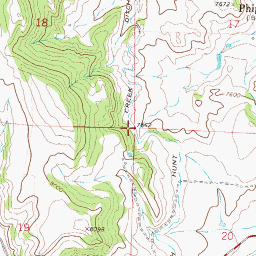 Topographic Map of North Hunt Creek Ditch, CO