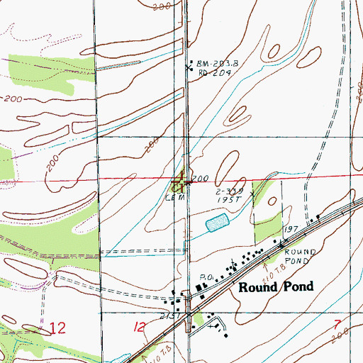 Topographic Map of Islam Church (historical), AR