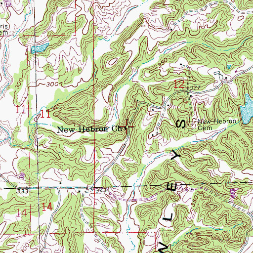 Topographic Map of New Haven School (historical), AR