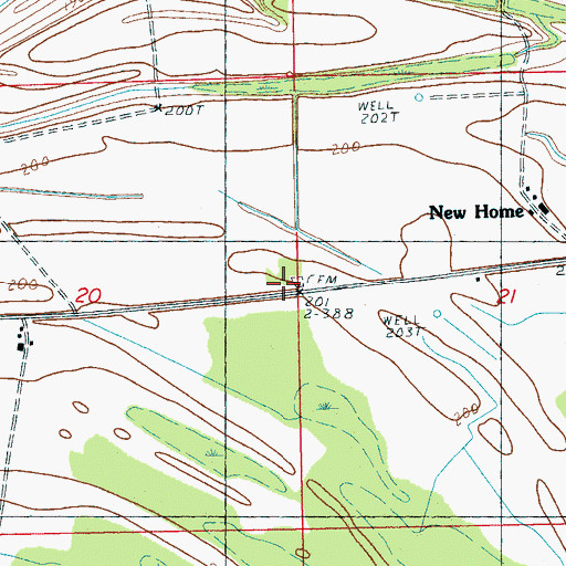Topographic Map of New Home School (historical), AR