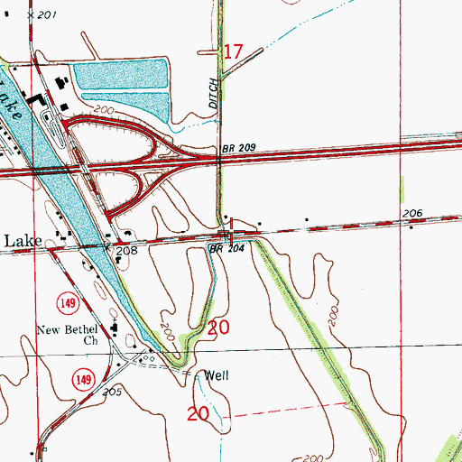 Topographic Map of Shell Lake School (historical), AR