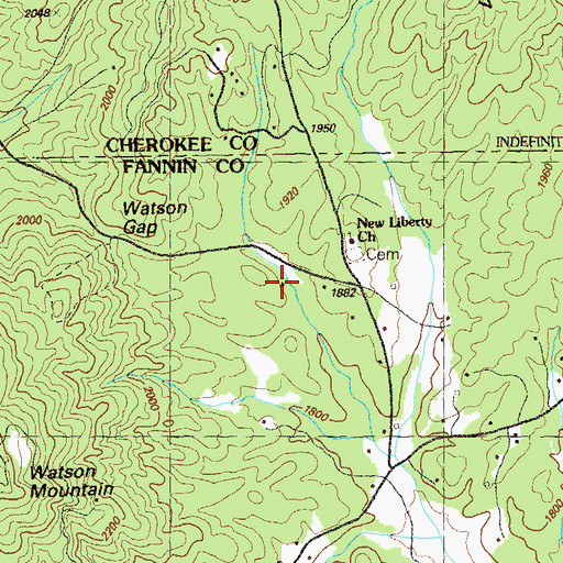 Topographic Map of Hawkins Mill (historical), GA