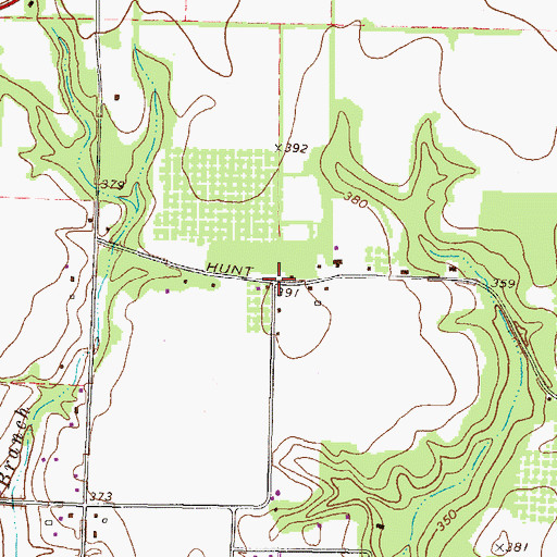 Topographic Map of Heard, GA