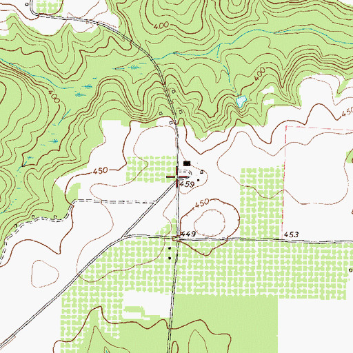 Topographic Map of Willow Lake, GA
