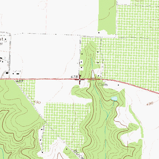 Topographic Map of Edgewood, GA