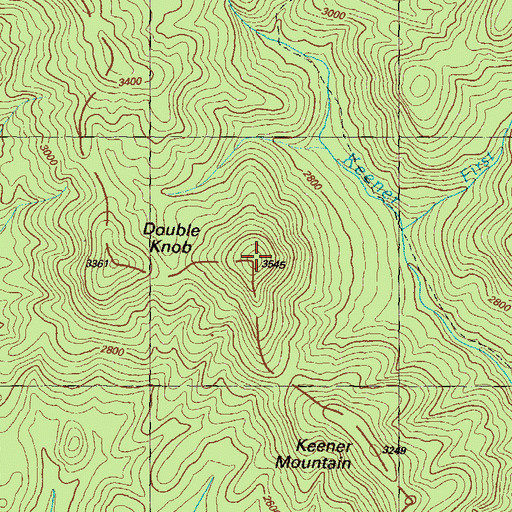 Topographic Map of Cedar Knob, GA