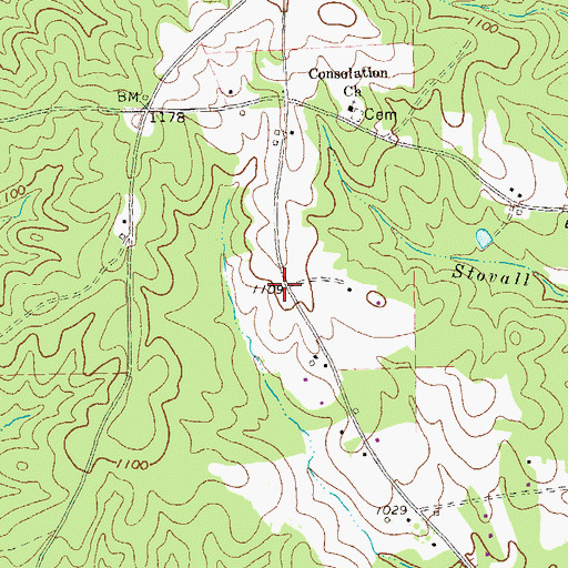 Topographic Map of Emily (historical), GA