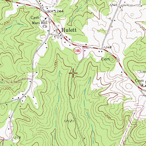 Topographic Map of Lang (historical), GA