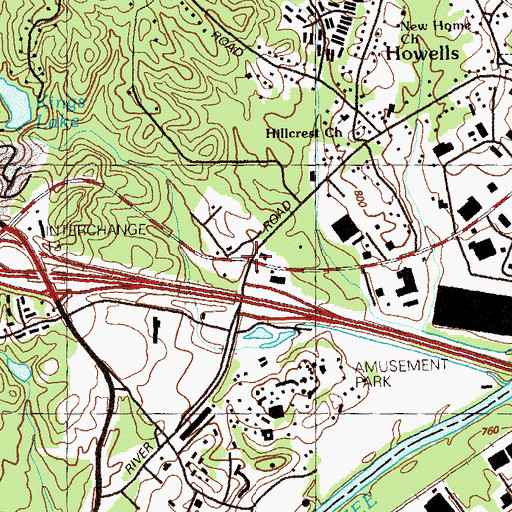 Topographic Map of Lizzie (historical), GA