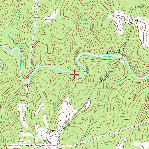 Topographic Map of Daniells Mill (historical), GA