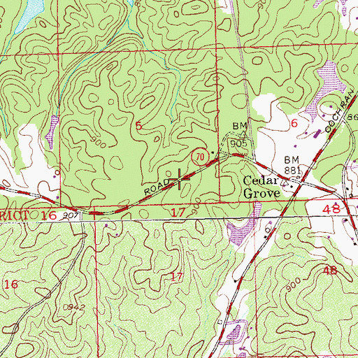 Topographic Map of Mecca (historical), GA