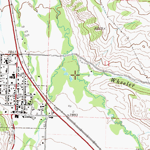 Topographic Map of Wheeler Creek, CO