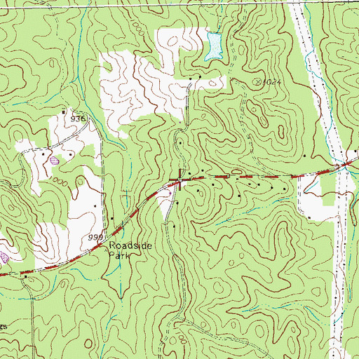 Topographic Map of Rollins, GA