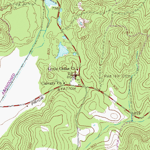 Topographic Map of Fite School (historical), GA