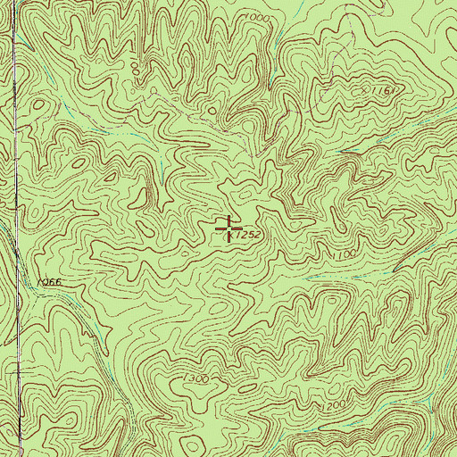 Topographic Map of Loveless Mountain, GA