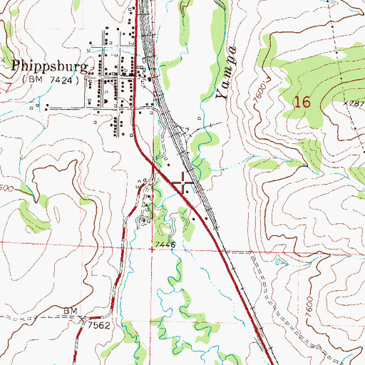 Topographic Map of Whipple Creek, CO