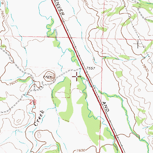 Topographic Map of Lawson Creek, CO