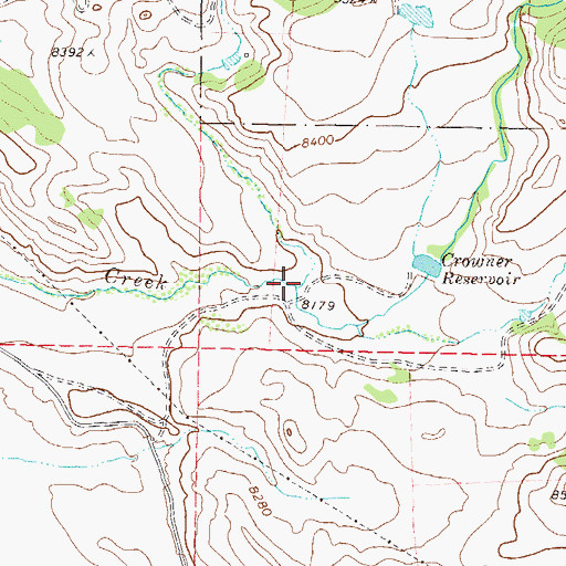 Topographic Map of Crowner Creek, CO
