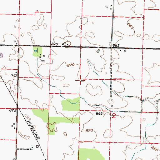 Topographic Map of Cole Cemetery, OH