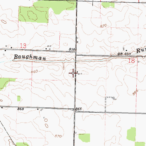 Topographic Map of Murrey Cemetery, OH