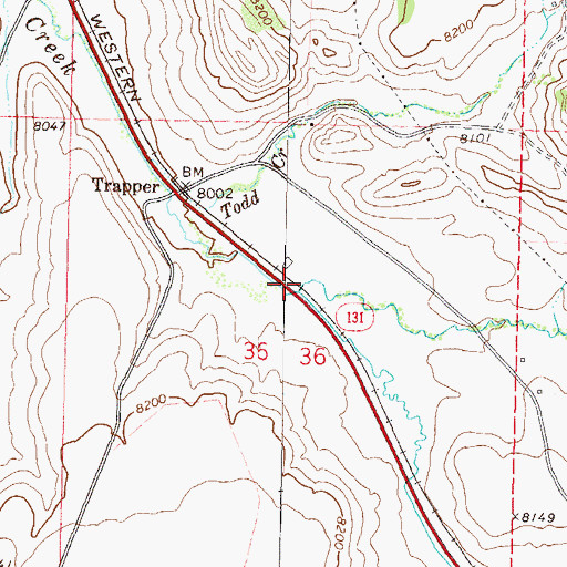 Topographic Map of Beaver Creek, CO