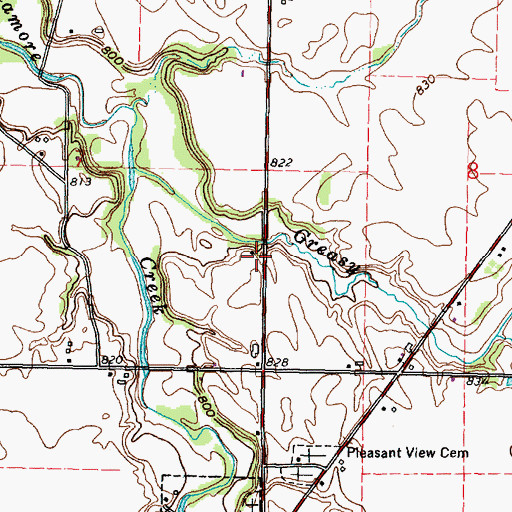 Topographic Map of Old Sycamore Cemetery, OH