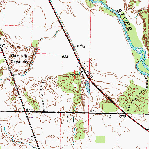 Topographic Map of Reber Cemetery, OH