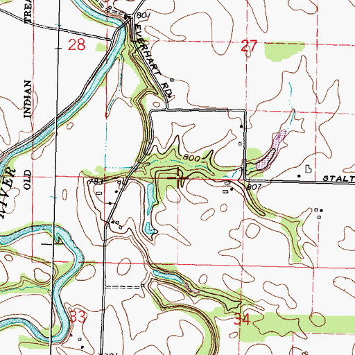 Topographic Map of Stalter Cemetery, OH