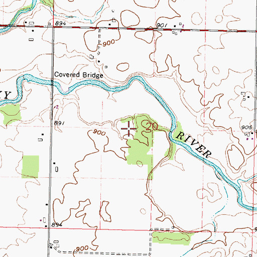 Topographic Map of Wyandot Indian Cemetery, OH