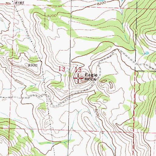 Topographic Map of Eagle Rock, CO